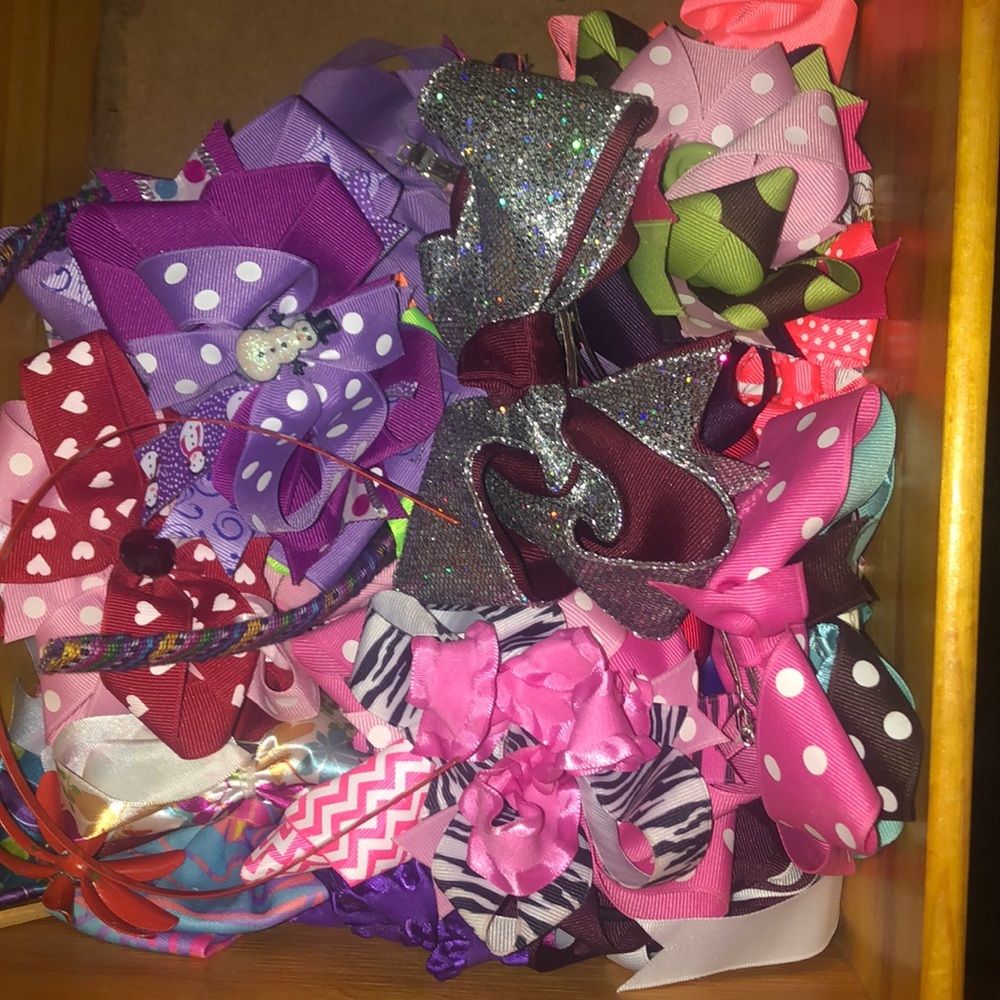 Assortment of girls bows and headbands